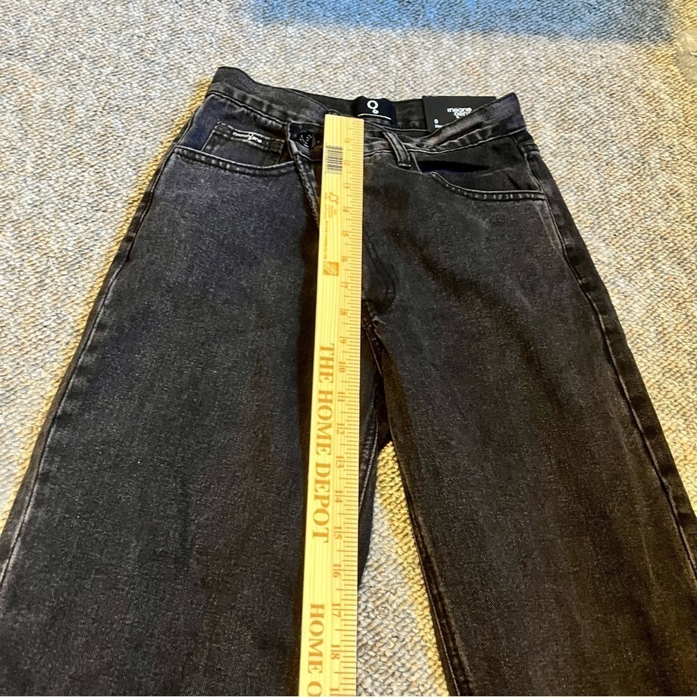 Insane Gene Crossover Jeans Asymmetrical Waist Size 0 23 In Black Wash F - Picture 4 of 7